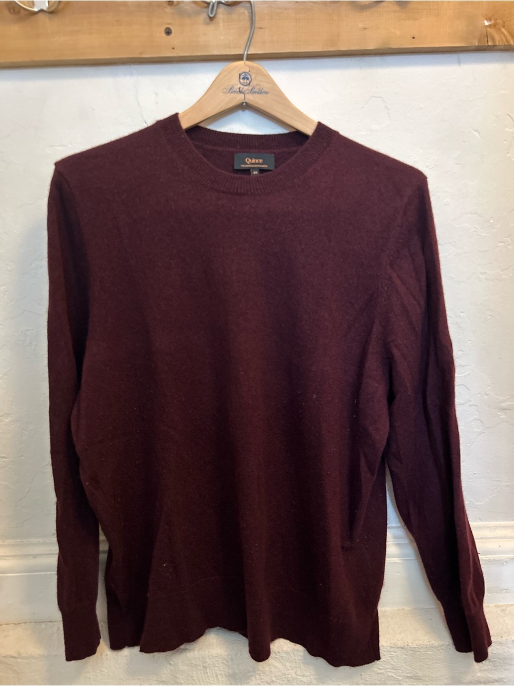 Quince Women's Cashmere Crewneck Sweater - Maroon